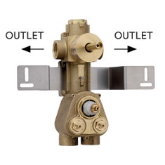 Immagine di Bossini Corpo incasso per miscelatore termostatico alta portata con deviatore a 2 vie, attacchi da 3/4" F Z030205000