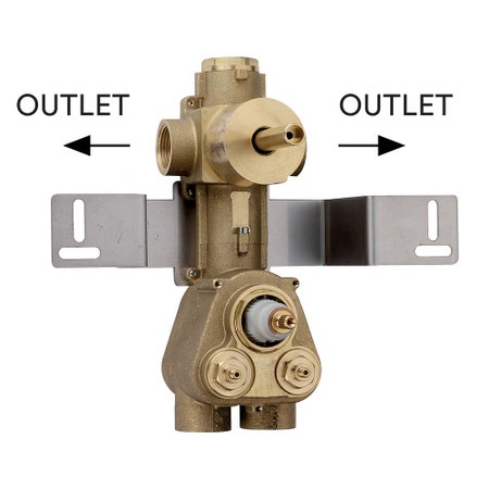 Immagine di Bossini Corpo incasso per miscelatore termostatico alta portata con deviatore a 2 vie, attacchi da 3/4" F Z030205000