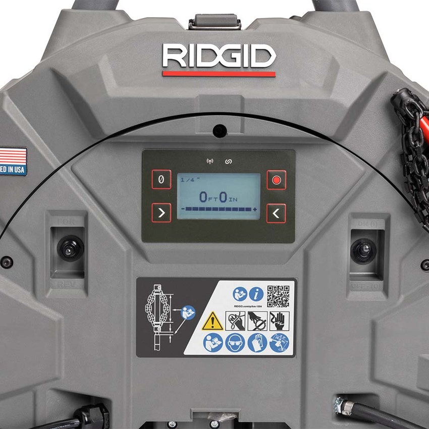 Immagine di Ridgid FlexShaft KM-1004 Fresatrice senza kit per pulizia scarichi e fresatura per tubi da 1-1/4"-4" (32 - 100 mm), dotata di cavo DeadCore da 24 m da 8 mm 79723