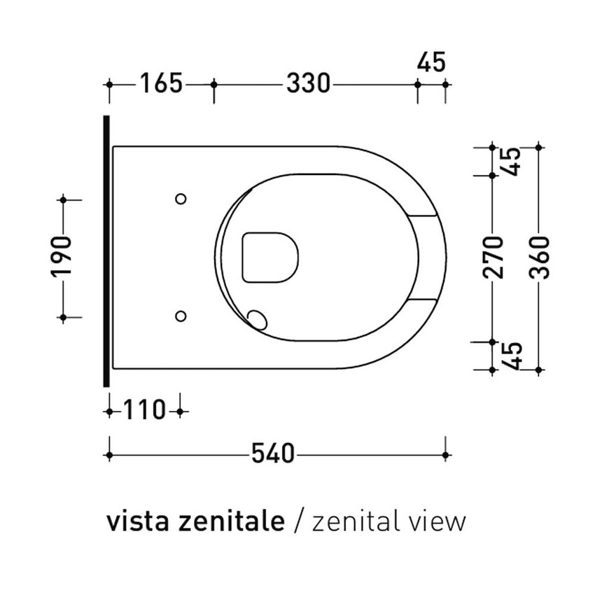 Immagine di Flaminia APPSOLUTION vaso sospeso, con sistema gosilent, con apertura frontale, senza sedile, colore bianco finitura lucido AP115S