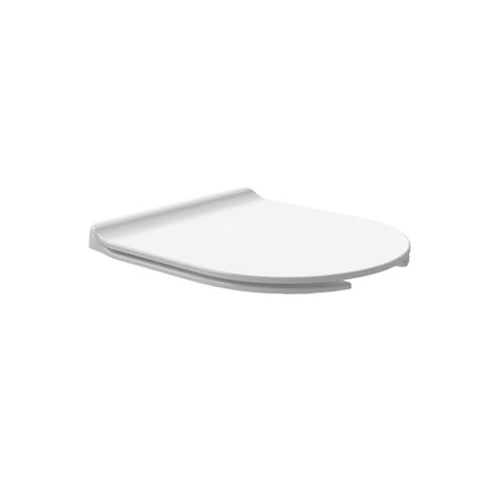 Immagine di Flaminia APPSOLUTION coprivaso slim in termoindurente, con apertura frontale e cerniere a sgancio rapido, colore bianco finitura lucido APCW04