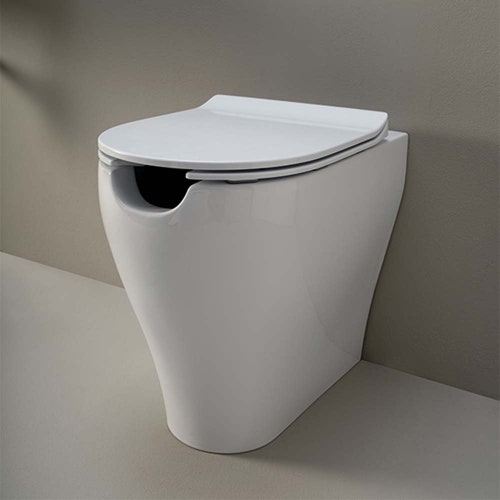 Immagine di Flaminia APPSOLUTION vaso back to wall, con sistema gosilent, con apertura frontale, senza sedile, colore bianco finitura lucido AP114S