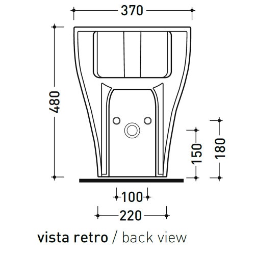 Immagine di Flaminia APPSOLUTION bidet back to wall monoforo, con troppopieno, colore bianco finitura lucido AP214