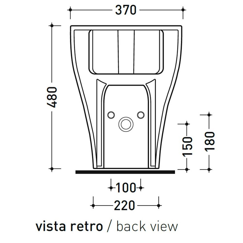 Immagine di Flaminia APPSOLUTION bidet back to wall monoforo, con troppopieno, colore bianco finitura lucido AP214