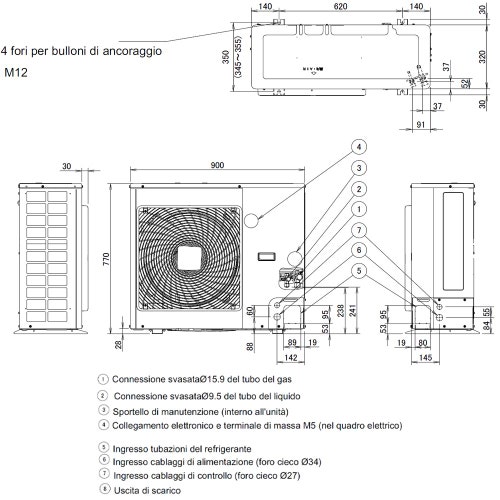 Immagine di Daikin SKY AIR ACTIVE R32 Unità esterna monosplit 6.8 kW AZAS71MV1