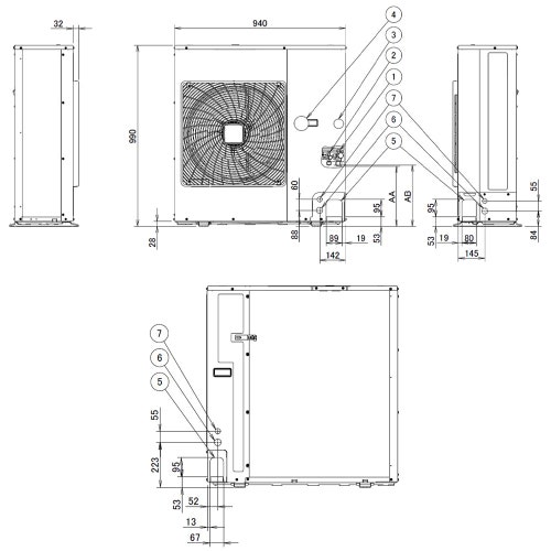 Immagine di Daikin SKY AIR ACTIVE R32 Unità esterna monosplit trifase 12.1 kW AZAS125MY