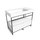 Flaminia DENVER mobile sottolavabo L.103 cm in metallo, con 2 cassetti, per lavabo AppLight 10551, colore bianco finitura opaco DV105SLBK