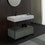 Immagine di Flaminia DENVER mobile sottolavabo L.103 cm in metallo, con 2 cassetti, per lavabo AppLight 10551, colore bianco finitura opaco DV105SLBK