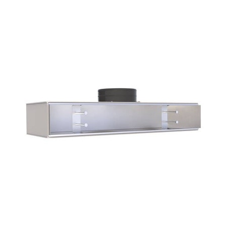 Immagine di Tecnosystemi Plenum isolato ribassato L 100 cm con attacco superiore e ingresso posteriore per diffusore lineare 2 feritoie PWD402591