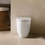 Immagine di Hatria LUMINA vaso a terra Pure Vortex, senza brida, senza sedile, colore bianco finitura lucido 00Y9FH01
