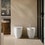 Immagine di Hatria LUMINA vaso a terra Pure Vortex, senza brida, senza sedile, colore bianco finitura lucido 00Y9FH01