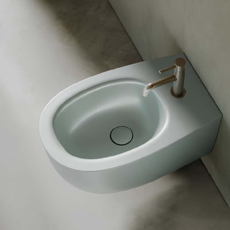 Immagine di Hatria LUMINA bidet sospeso, con troppo-pieno integrato, colore bianco finitura lucido 00Y9FG01