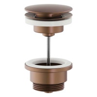 Immagine di Nobili Piletta push 1"1/4, colore tabacco finitura opaco AV00110/11TA