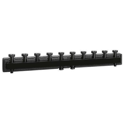 Immagine di Caleffi Collettore Ø1.1/2" per impianti di riscaldamento con 5 attacchi interasse 125 mm, portata massima consigliata 4 m3/h 550250