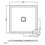 Immagine di Hatria PETRA H3 piatto doccia quadrato in ceramica levigato 80 x 80 cm, con piletta Geberit e griglia inox, colore bianco PL08008000100