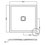 Immagine di Hatria LIF H3 EVO piatto doccia rettangolare in ceramica 90 x 80 cm con griglia bianca, colore bianco finitura lucido 00Y9BM01
