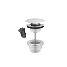 Immagine di Hatria Piletta universale 1” 1/4 con tappo in ceramica “Up & Down”/”Scarico Libero” Ø 71 mm, colore bianco finitura lucido A0Y7A801
