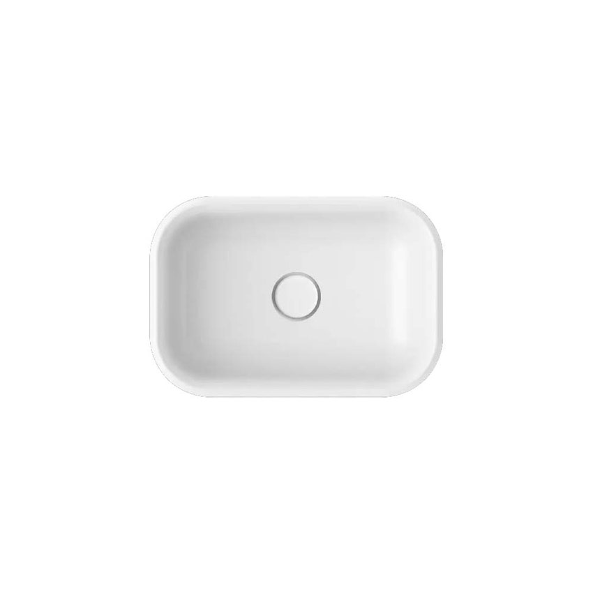 Immagine di Hatria HAPPY HOUR SLIM 18:00 S lavabo d'appoggio senza foro e senza troppopieno, colore bianco finitura lucido 00Y2A001