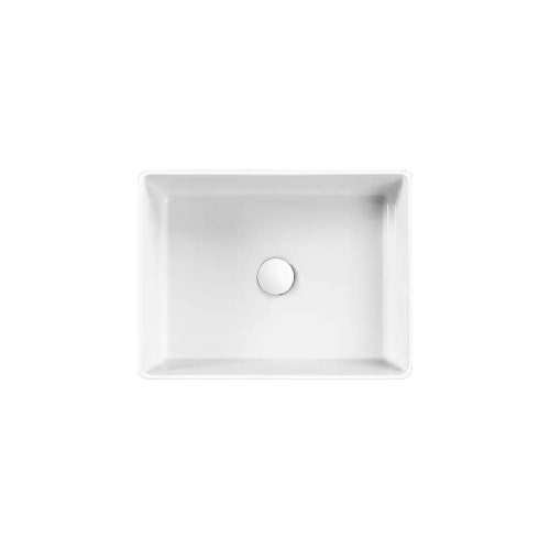 Immagine di Hatria HAPPY HOUR SLIM 11:00 S lavabo d'appoggio senza foro e senza troppopieno, colore bianco finitura lucido 00Y1VH01