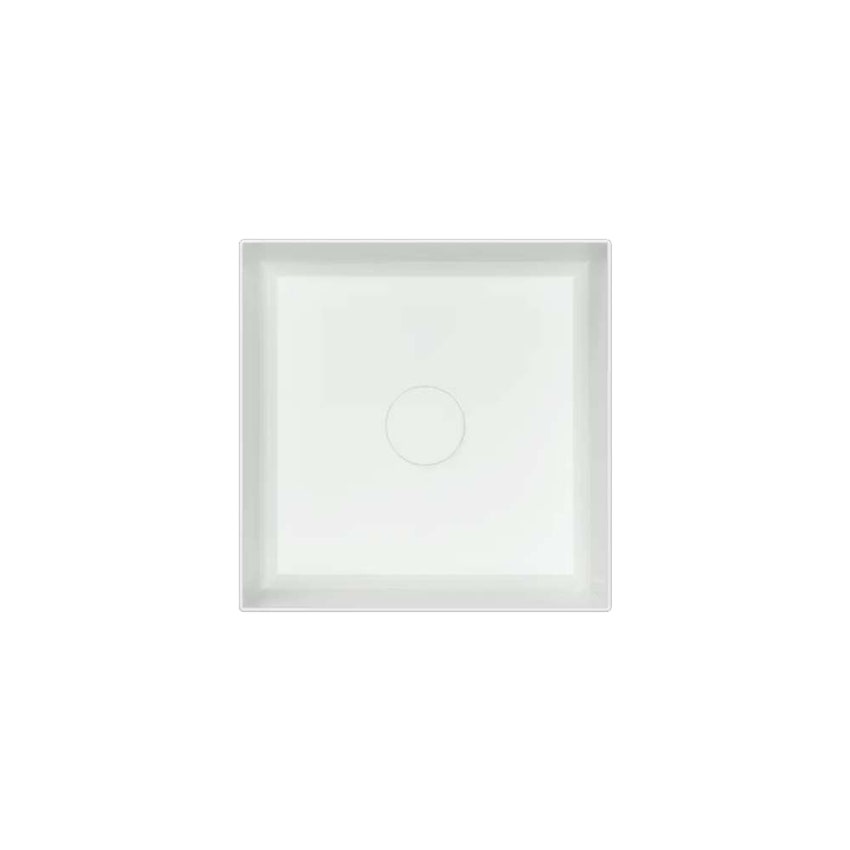 Immagine di Hatria HAPPY HOUR SLIM 00:40 S lavabo d'appoggio senza foro e senza troppopieno, colore bianco finitura lucido 00Y9CU01