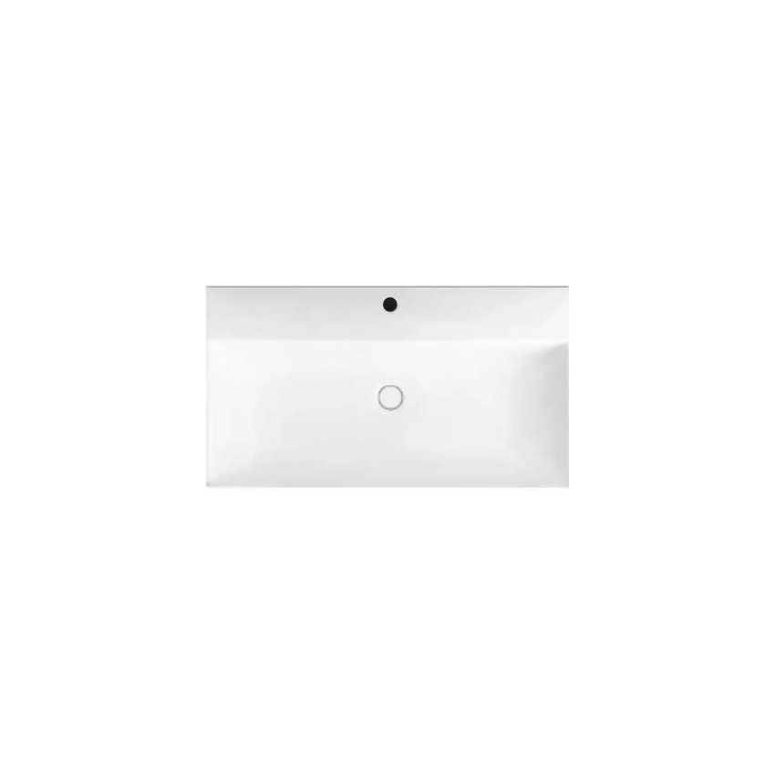 Immagine di Hatria BAHIA 13 lavabo sospeso 80 x 46.5 cm, monoforo, con troppopieno, colore bianco finitura lucido BH0800465011TS0