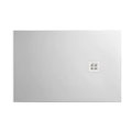 Immagine di Hatria PETRA H3 piatto doccia rettangolare in ceramica levigato 100 x 70 cm, con piletta Geberit e griglia inox, colore bianco PL10007000100