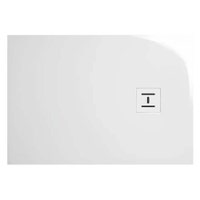 Immagine di Hatria LIF H3 EVO piatto doccia rettangolare in ceramica 90 x 70 cm con griglia bianca, colore bianco finitura lucido 00Y9BL01