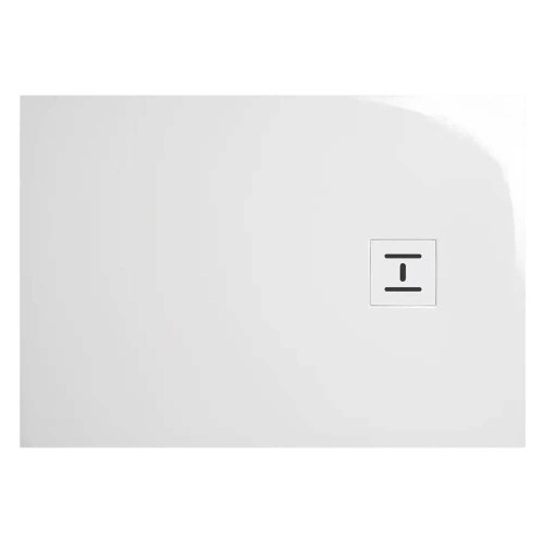 Immagine di Hatria LIF H3 EVO piatto doccia rettangolare in ceramica 120 x 70 cm con griglia bianca, colore bianco finitura lucido 00Y9BF01
