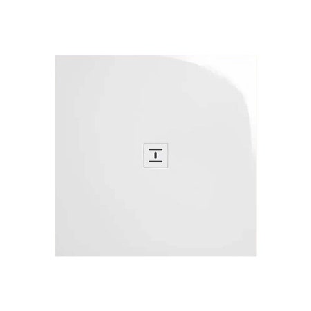 Immagine di Hatria LIF H3 EVO piatto doccia quadrato in ceramica 80 x 80 cm con griglia bianca, colore bianco finitura lucido 00Y9BK01