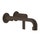 Gessi INCISO- miscelatore lavabo P. 23 cm a parete, senza scarico, finitura dark bronze 58088#845