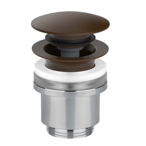 Immagine di Gessi piletta "Stop&Go" per lavabo senza troppopieno, finitura dark bronze 01420#845