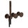 Gessi ORIGINI miscelatore doccia a parete, a due vie, con doccetta, senza corpo incasso, finitura dark bronze 66036#845