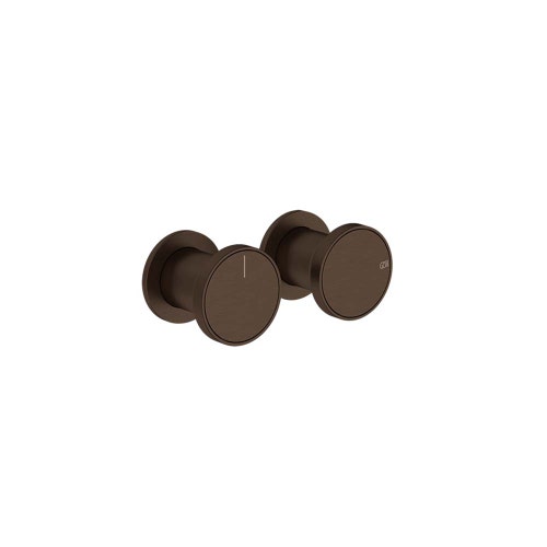 Immagine di Gessi ORIGINI miscelatore doccia 2 vie, rosoni singoli, senza corpo incasso, finitura dark bronze 66079#845