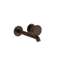 Immagine di Gessi ORIGINI miscelatore lavabo 2 fori, a parete, senza corpo incasso, finitura dark bronze 66088#845