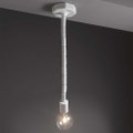 Immagine di Flaminia MAKE-UP portalampada a sospensione in ceramica H 80 cm, colore bianco finitura lucido MKL80