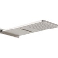 Immagine di Nobili SHOWER soffione doccia rettangolare a parete, 59.3 x 27 cm. in acciaio inox, 2 vie, finitura inox spazzolato AD139/130IX