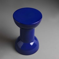 Immagine di Flaminia ROCCHETTO sgabello/tavolino in ceramica Ø 30 cm, colore blu finitura lucido RCT