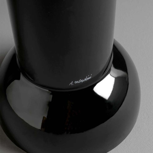 Immagine di Flaminia ROCCHETTO sgabello/tavolino in ceramica Ø 30 cm, colore nero finitura lucido RCTNER