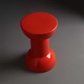 Immagine di Flaminia ROCCHETTO sgabello/tavolino in ceramica Ø 30 cm, colore rosso finitura lucido RCTRSS