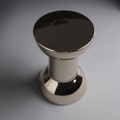 Immagine di Flaminia ROCCHETTO sgabello/tavolino in ceramica Ø 30 cm, finitura metal platino RCTPLA
