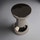 Flaminia ROCCHETTO sgabello/tavolino in ceramica Ø 30 cm, finitura metal platino RCTPLA