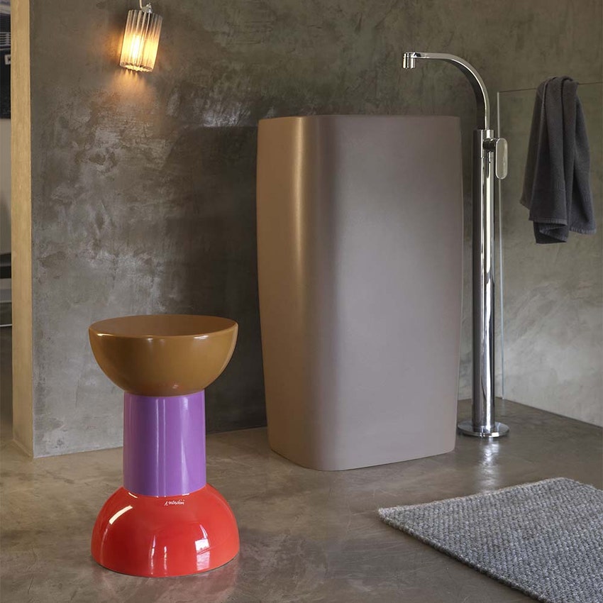 Immagine di Flaminia ROCCHETTO sgabello/tavolino in ceramica Ø 30 cm, decoro 01 RCTD01