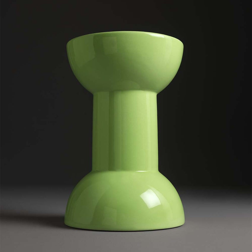 Immagine di Flaminia ROCCHETTO sgabello/tavolino in ceramica Ø 30 cm, colore verde finitura lucido RCTVER
