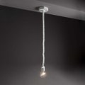 Immagine di Flaminia MAKE-UP portalampada a sospensione in ceramica H 120 cm, colore bianco finitura lucido MKL120