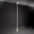 Immagine di Flaminia MAKE-UP portalampada a sospensione in ceramica H 160 cm, colore bianco finitura lucido MKL160