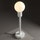 Flaminia MAKE-UP portalampada da tavolo in ceramica H 60 cm, colore bianco finitura lucido MKLT60