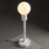 Immagine di Flaminia MAKE-UP portalampada da tavolo in ceramica H 60 cm, colore bianco finitura lucido MKLT60