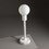 Immagine di Flaminia MAKE-UP portalampada da tavolo in ceramica H 60 cm, colore bianco finitura lucido MKLT60