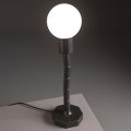 Immagine di Flaminia MAKE-UP portalampada da tavolo in ceramica H 60 cm, colore carbone finitura opaco MKLT60CAR