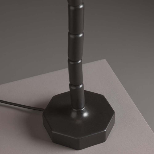 Immagine di Flaminia MAKE-UP portalampada da tavolo in ceramica H 60 cm, colore carbone finitura opaco MKLT60CAR